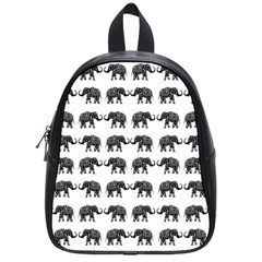 Indian Elephant Pattern School Bags (small)  by Valentinaart