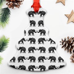 Indian Elephant Pattern Ornament (christmas Tree)  by Valentinaart