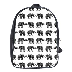 Indian Elephant Pattern School Bags (xl)  by Valentinaart