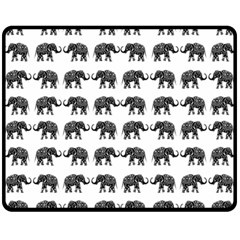 Indian Elephant Pattern Double Sided Fleece Blanket (medium)  by Valentinaart