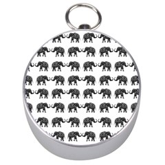 Indian Elephant Pattern Silver Compasses by Valentinaart