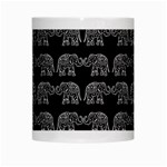 Indian elephant pattern White Mugs Center