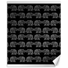 Indian Elephant Pattern Canvas 16  X 20   by Valentinaart