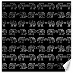 Indian Elephant Pattern Canvas 20  X 20   by Valentinaart