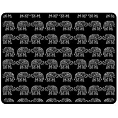 Indian Elephant Pattern Double Sided Fleece Blanket (medium)  by Valentinaart