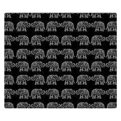 Indian Elephant Pattern Double Sided Flano Blanket (small)  by Valentinaart