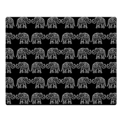 Indian Elephant Pattern Double Sided Flano Blanket (large)  by Valentinaart