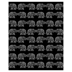 Indian Elephant Pattern Drawstring Bag (small) by Valentinaart