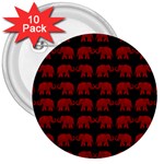 Indian elephant pattern 3  Buttons (10 pack)  Front