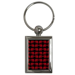 Indian elephant pattern Key Chains (Rectangle) 