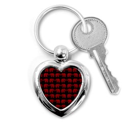 Indian elephant pattern Key Chains (Heart) 