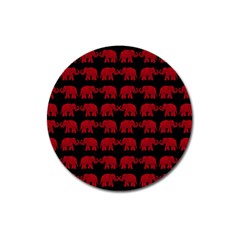 Indian elephant pattern Magnet 3  (Round)