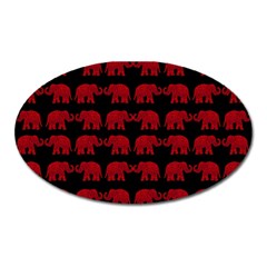 Indian elephant pattern Oval Magnet