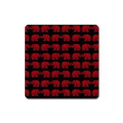 Indian elephant pattern Square Magnet