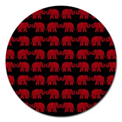 Indian elephant pattern Magnet 5  (Round)