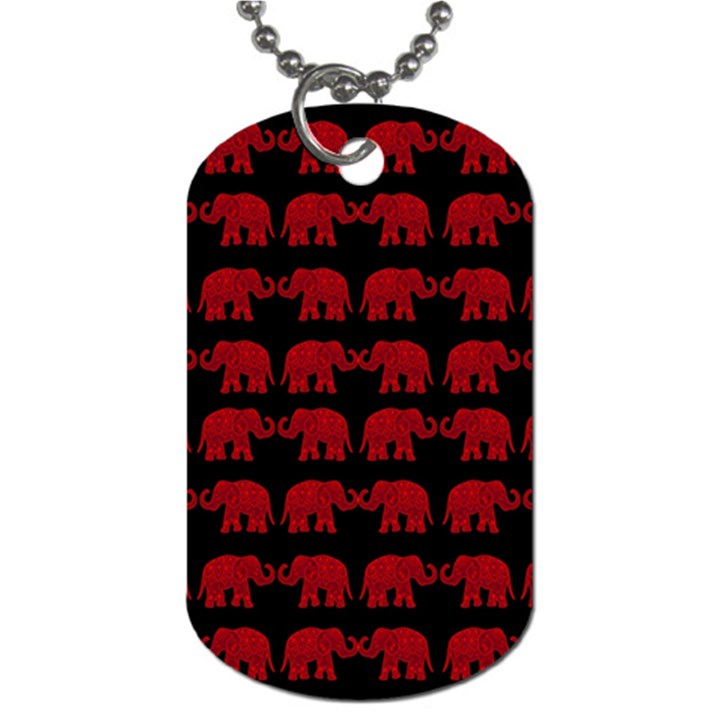 Indian elephant pattern Dog Tag (Two Sides)