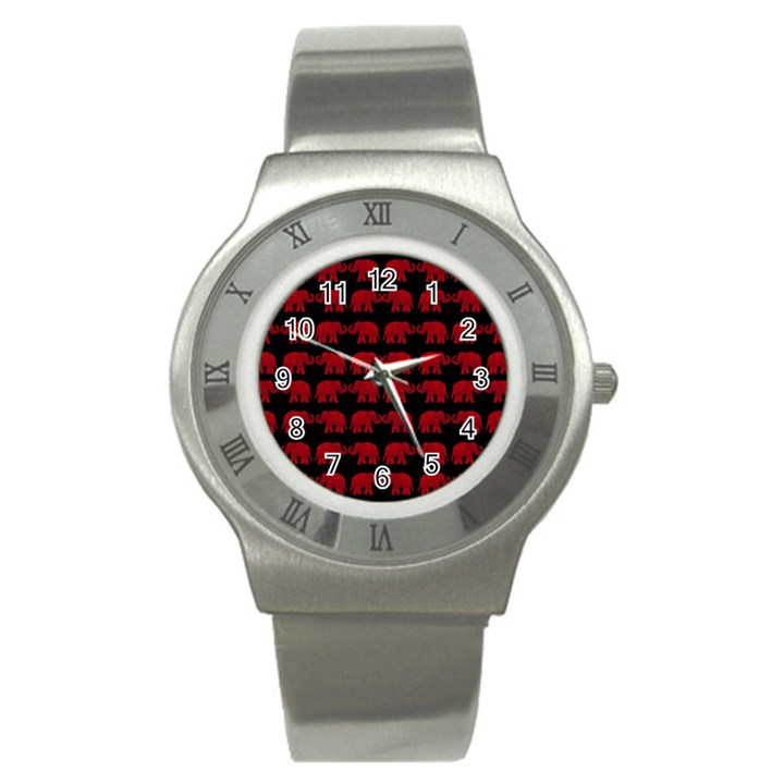 Indian elephant pattern Stainless Steel Watch