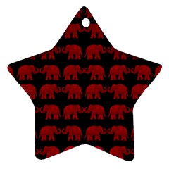 Indian elephant pattern Star Ornament (Two Sides)