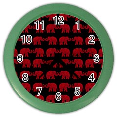 Indian elephant pattern Color Wall Clocks