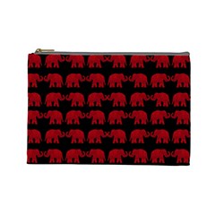 Indian Elephant Pattern Cosmetic Bag (large)  by Valentinaart