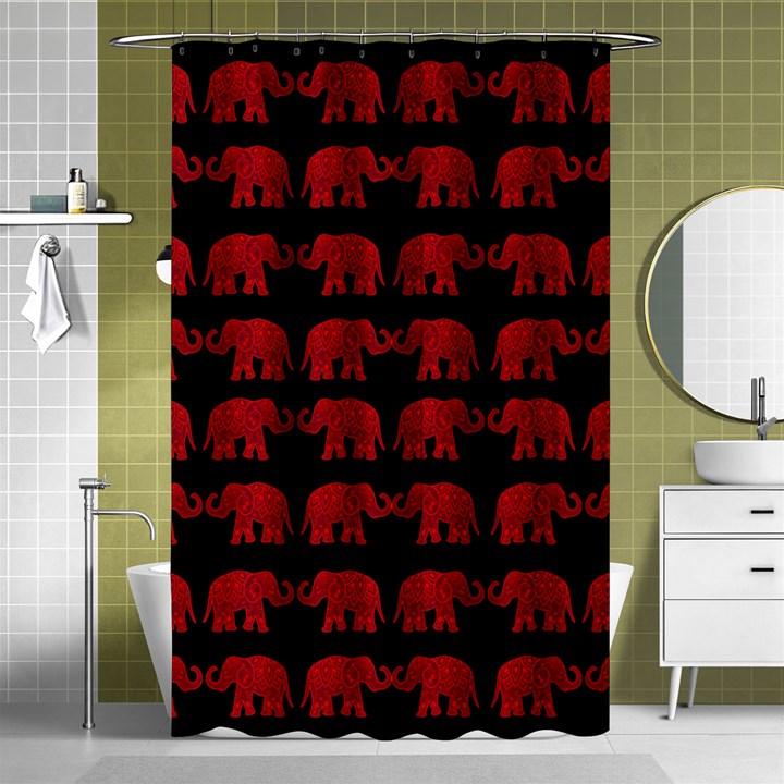 Indian elephant pattern Shower Curtain 48  x 72  (Small) 