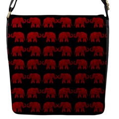 Indian elephant pattern Flap Messenger Bag (S)