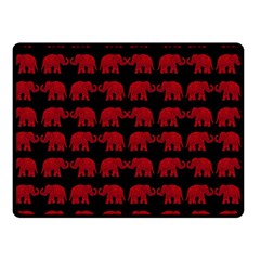 Indian elephant pattern Double Sided Fleece Blanket (Small) 