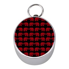 Indian elephant pattern Mini Silver Compasses