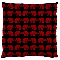 Indian elephant pattern Large Flano Cushion Case (One Side)