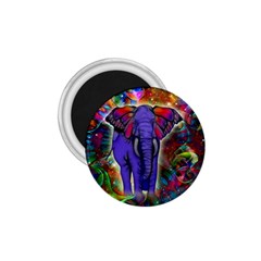 Abstract Elephant With Butterfly Ears Colorful Galaxy 1 75  Magnets by EDDArt