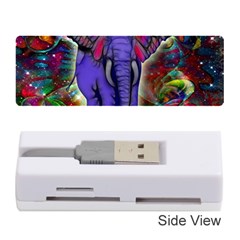 Abstract Elephant With Butterfly Ears Colorful Galaxy Memory Card Reader (stick)  by EDDArt