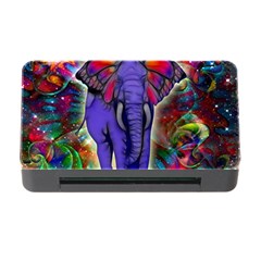 Abstract Elephant With Butterfly Ears Colorful Galaxy Memory Card Reader With Cf by EDDArt