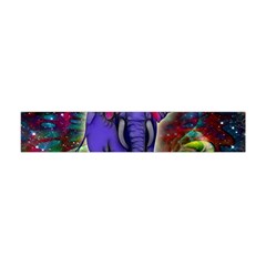 Abstract Elephant With Butterfly Ears Colorful Galaxy Flano Scarf (mini) by EDDArt