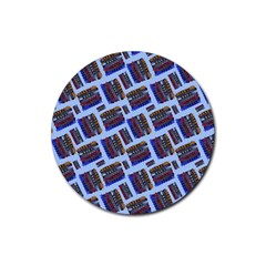 Abstract Pattern Seamless Artwork Rubber Round Coaster (4 Pack)  by Amaryn4rt