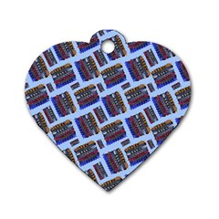 Abstract Pattern Seamless Artwork Dog Tag Heart (two Sides)