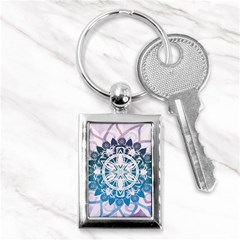 Mandalas Symmetry Meditation Round Key Chains (rectangle)  by Amaryn4rt