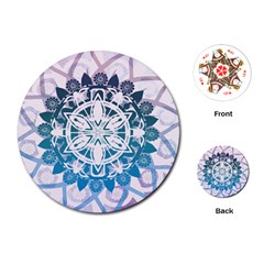 Mandalas Symmetry Meditation Round Playing Cards (round)  by Amaryn4rt