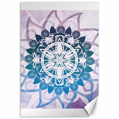 Mandalas Symmetry Meditation Round Canvas 12  X 18   by Amaryn4rt