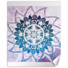 Mandalas Symmetry Meditation Round Canvas 11  X 14   by Amaryn4rt