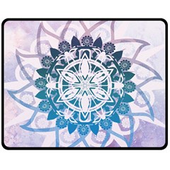 Mandalas Symmetry Meditation Round Double Sided Fleece Blanket (medium)  by Amaryn4rt