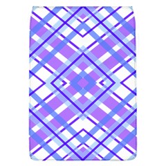 Geometric Plaid Pale Purple Blue Flap Covers (L) 