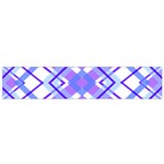 Geometric Plaid Pale Purple Blue Flano Scarf (Small) Front