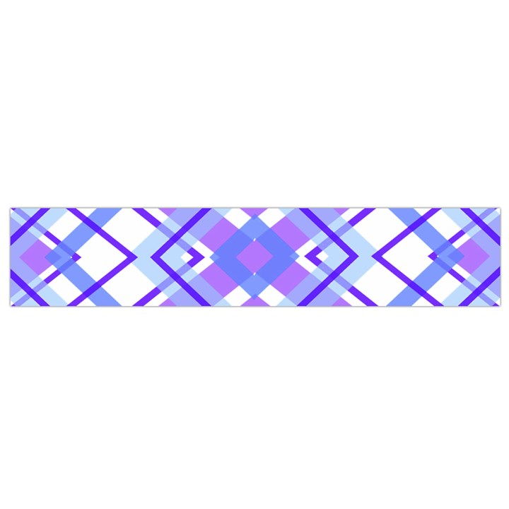 Geometric Plaid Pale Purple Blue Flano Scarf (Small)