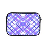 Geometric Plaid Pale Purple Blue Apple MacBook Pro 15  Zipper Case Front