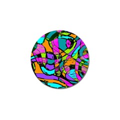 Abstract Art Squiggly Loops Multicolored Golf Ball Marker (4 Pack) by EDDArt