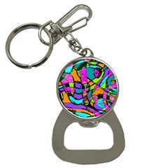 Abstract Art Squiggly Loops Multicolored Button Necklaces by EDDArt