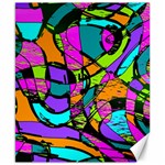 Abstract Art Squiggly Loops Multicolored Canvas 8  x 10  8.15 x9.66  Canvas - 1