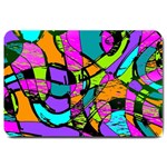 Abstract Art Squiggly Loops Multicolored Large Doormat  30 x20  Door Mat