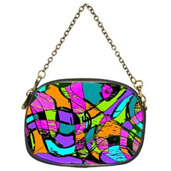 Abstract Art Squiggly Loops Multicolored Chain Purses (one Side)  by EDDArt