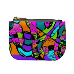 Abstract Art Squiggly Loops Multicolored Mini Coin Purses by EDDArt